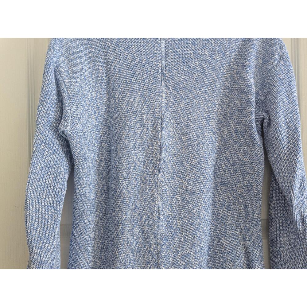 Talbots Women's Knit Sweater Size Medium Blue White Lightweight Classic Casual - Picture 8 of 14